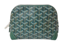 画像をギャラリービューアに読み込む, 新品未使用 GOYARD ゴヤール ポーチ ヴァンドーム コスメティックポーチ グリーン シルバー金具 中古 4c073726