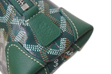 画像をギャラリービューアに読み込む, 新品未使用 GOYARD ゴヤール ポーチ ヴァンドーム コスメティックポーチ グリーン シルバー金具 中古 4c073726