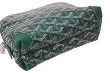 画像をギャラリービューアに読み込む, 新品未使用 GOYARD ゴヤール ポーチ ヴァンドーム コスメティックポーチ グリーン シルバー金具 中古 4c073726