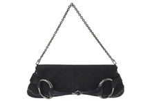 Load image into Gallery viewer, GUCCI グッチ ホースビット GG柄 ワンショルダーバッグ ハンドバッグ 119188 キャンバス レザー ブラック シルバー金具 美品 中古 4c073737