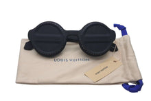 画像をギャラリービューアに読み込む, 新品未使用品 LOUIS VUITTON ルイヴィトン スーパーヴィジョン ラウンド サングラス Z2736U サイズ40□32 140 ブラック 中古 4c073742