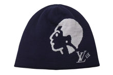 画像をギャラリービューアに読み込む, 新品未使用 LOUIS VUITTON ルイヴィトン BONNET FACES ボンネットフェイシズ ビーニー ニットキャップ M5225A 25AW ネイビー 中古 4c073750