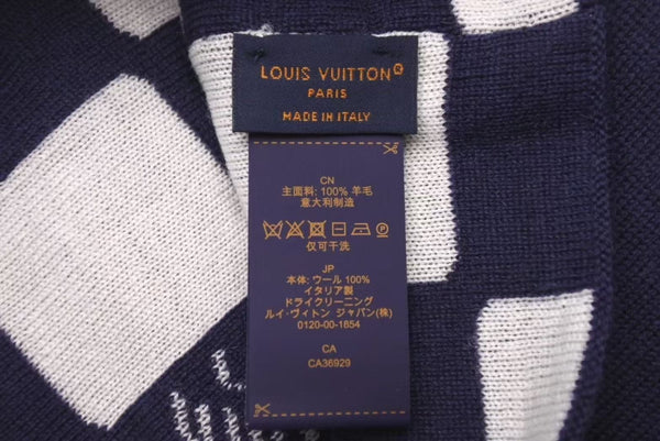 New and unused LOUIS VUITTON BONNET FACES Beanie Knit Cap M5225A 25AW Navy Used 4c073750