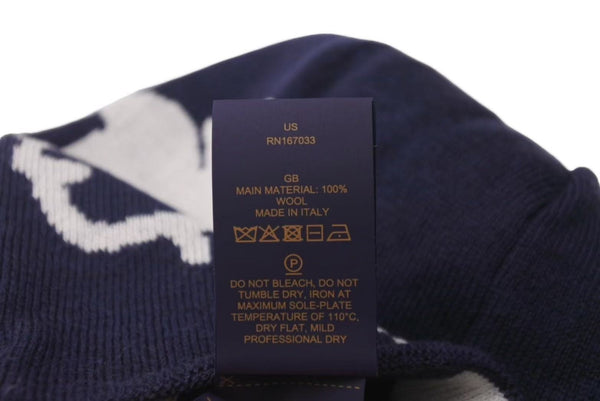 New and unused LOUIS VUITTON BONNET FACES Beanie Knit Cap M5225A 25AW Navy Used 4c073750