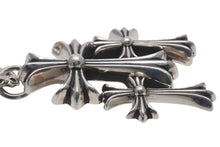 画像をギャラリービューアに読み込む, 極美品 CHROME HEARTS クロムハーツ ラージ 3CH トリプル クロス ペンダント トップ シルバー シルバー925 中古 4c073759