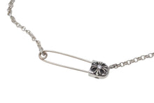 画像をギャラリービューアに読み込む, 新品未使用 CHROME HEARTS クロムハーツ セーフティピン ネックレス 1Pダイヤ 18インチ シルバー 6.9g ペンダントトップ シルバー925 中古 4c073764