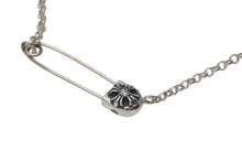 画像をギャラリービューアに読み込む, 新品未使用 CHROME HEARTS クロムハーツ セーフティピン ネックレス 1Pダイヤ 18インチ シルバー 6.9g ペンダントトップ シルバー925 中古 4c073764