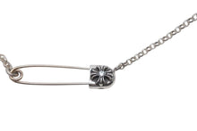画像をギャラリービューアに読み込む, 新品未使用 CHROME HEARTS クロムハーツ セーフティピン ネックレス 1Pダイヤ 18インチ シルバー 6.9g ペンダントトップ シルバー925 中古 4c073764