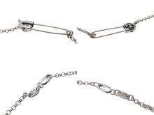 画像をギャラリービューアに読み込む, 新品未使用 CHROME HEARTS クロムハーツ セーフティピン ネックレス 1Pダイヤ 18インチ シルバー 6.9g ペンダントトップ シルバー925 中古 4c073764