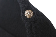 画像をギャラリービューアに読み込む, 新品未使用 CHROME HEARTS クロムハーツ 新作 クロスパッチ ハラコ ニット帽 ビーニー ブラック シルバー金具 OS 中古 4c073768