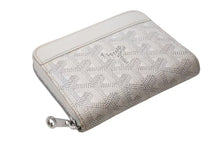 画像をギャラリービューアに読み込む, GOYARD ゴヤール マティニョンPM 二つ折り財布 コインケース ホワイト PVC レザー シルバー金具 美品 中古 4c073770