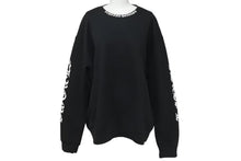 画像をギャラリービューアに読み込む, 極美品 CHROME HEARTS クロムハーツ スウェット トレーナー サイズM 新型 ネックロゴ アームプリント ブラック コットン 中古 4c073779