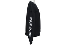 画像をギャラリービューアに読み込む, 極美品 CHROME HEARTS クロムハーツ スウェット トレーナー サイズM 新型 ネックロゴ アームプリント ブラック コットン 中古 4c073779