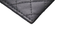 Load image into Gallery viewer, CHANEL シャネル ココマーク 名刺入れ 定期入れ キルティング 12番台 ラムスキン グレー シルバー金具 美品 中古 4c073780