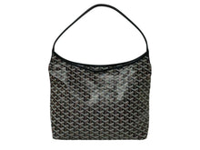 画像をギャラリービューアに読み込む, 新品未使用 GOYARD ゴヤール ボエム ホーボー バッグ トートバッグ ブラック ブラウン PVC レザー BOHEMEPMLTY01CL01P シルバー金具 中古 4c073782