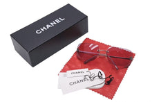 Load image into Gallery viewer, CHANEL シャネル リムレス サングラス パープル ココマーク 眼鏡 アイウェア ロゴ 小物 プラスチック メッキ 62☐17 4017 美品 中古 4c073784
