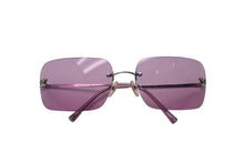 Load image into Gallery viewer, CHANEL シャネル リムレス サングラス パープル ココマーク 眼鏡 アイウェア ロゴ 小物 プラスチック メッキ 62☐17 4017 美品 中古 4c073784