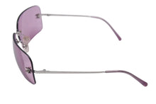 Load image into Gallery viewer, CHANEL シャネル リムレス サングラス パープル ココマーク 眼鏡 アイウェア ロゴ 小物 プラスチック メッキ 62☐17 4017 美品 中古 4c073784