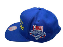 Load image into Gallery viewer, 極美品 JUSTDON ジャストドン Mitchell＆Ness NBA ミッチェルアンドネス HWC ウォーリアーズ スナップバックキャップ ブルー 中古 4c073786