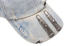 画像をギャラリービューアに読み込む, THUG CLUB サグクラブ TC Life Cap キャップ 帽子 デニム 銃弾 コットン ブルー アンティークシルバー金具 美品 中古 4c073788