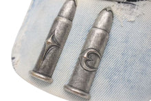 画像をギャラリービューアに読み込む, THUG CLUB サグクラブ TC Life Cap キャップ 帽子 デニム 銃弾 コットン ブルー アンティークシルバー金具 美品 中古 4c073788