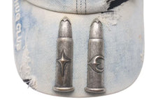 画像をギャラリービューアに読み込む, THUG CLUB サグクラブ TC Life Cap キャップ 帽子 デニム 銃弾 コットン ブルー アンティークシルバー金具 美品 中古 4c073788