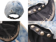 画像をギャラリービューアに読み込む, THUG CLUB サグクラブ TC Life Cap キャップ 帽子 デニム 銃弾 コットン ブルー アンティークシルバー金具 美品 中古 4c073788