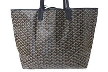 画像をギャラリービューアに読み込む, 極美品 GOYARD ゴヤール サンルイ XXL トートバッグ ハンドバッグ PVC レザー ブラック ヘリンボーン 中古 4c073798