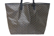 画像をギャラリービューアに読み込む, 極美品 GOYARD ゴヤール サンルイ XXL トートバッグ ハンドバッグ PVC レザー ブラック ヘリンボーン 中古 4c073798