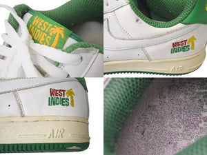 NIKE AirForce1 Air Force One Low Retro QS West Indies Sneakers 2001 Limited Edition White Green Good Used 4c073799