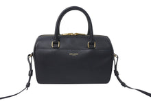 画像をギャラリービューアに読み込む, SAINT LAURENT サンローラン ベイビーダッフル 2WAY ハンドバッグ ショルダーバッグ CLD330958 0714 ブラック ゴールド 美品 中古 4c073817