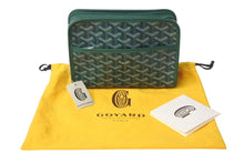 Load image into Gallery viewer, 新品未使用 GOYARD ゴヤール クラッチバッグ ジュバンス PM ポーチ グリーン ゴヤールディンキャンバス シルバー金具 中古 4c073845