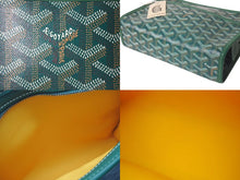 Load image into Gallery viewer, 新品未使用 GOYARD ゴヤール クラッチバッグ ジュバンス PM ポーチ グリーン ゴヤールディンキャンバス シルバー金具 中古 4c073845