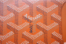 画像をギャラリービューアに読み込む, 新品未使用 GOYARD ゴヤール ブルボン カードケース ジップ付きカードホルダー ゴヤールディンキャンバス オレンジ シルバー 中古 4c073846