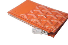 画像をギャラリービューアに読み込む, 新品未使用 GOYARD ゴヤール ブルボン カードケース ジップ付きカードホルダー ゴヤールディンキャンバス オレンジ シルバー 中古 4c073846