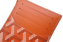 画像をギャラリービューアに読み込む, 新品未使用 GOYARD ゴヤール ブルボン カードケース ジップ付きカードホルダー ゴヤールディンキャンバス オレンジ シルバー 中古 4c073846