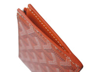 画像をギャラリービューアに読み込む, 新品未使用 GOYARD ゴヤール ブルボン カードケース ジップ付きカードホルダー ゴヤールディンキャンバス オレンジ シルバー 中古 4c073846
