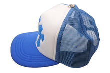 画像をギャラリービューアに読み込む, 新品未使用 CHROME HEARTS クロムハーツ トラッカーキャップ CHクロスパッチ ONE SIZE メッシュ ブルー シルバー925 中古 4c0073855