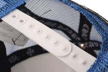 画像をギャラリービューアに読み込む, 新品未使用 CHROME HEARTS クロムハーツ トラッカーキャップ CHクロスパッチ ONE SIZE メッシュ ブルー シルバー925 中古 4c0073855