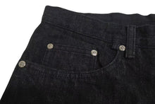 画像をギャラリービューアに読み込む, 新品未使用 CHROMEHEARTS クロムハーツ フレアニー スターパッチ デニムパンツ ブラック コットン シルバー925 レザー 36 中古 4c073856