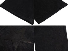 画像をギャラリービューアに読み込む, 新品未使用 CHROMEHEARTS クロムハーツ フレアニー スターパッチ デニムパンツ ブラック コットン シルバー925 レザー 36 中古 4c073856