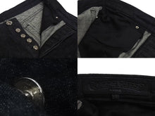 画像をギャラリービューアに読み込む, 新品未使用 CHROMEHEARTS クロムハーツ フレアニー スターパッチ デニムパンツ ブラック コットン シルバー925 レザー 36 中古 4c073856