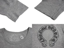 画像をギャラリービューアに読み込む, 新品未使用 CHROMEHEARTS クロムハーツ ホースシュー 長袖Tシャツ サーマル アームプリント クルーネック グレー サイズXL 中古 4c073858