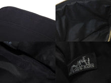 Load image into Gallery viewer, HERMES エルメス ポリードポーチ20 ハイビスカス コスメティックポーチ ブラック シルバー金具 美品 中古 4c073868