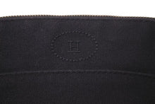 Load image into Gallery viewer, HERMES エルメス ポリードポーチ20 ハイビスカス コスメティックポーチ ブラック シルバー金具 美品 中古 4c073868
