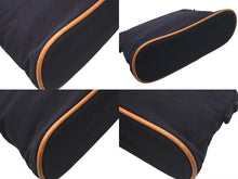 Load image into Gallery viewer, HERMES エルメス ポリードポーチ20 ハイビスカス コスメティックポーチ ブラック シルバー金具 美品 中古 4c073868