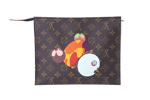 画像をギャラリービューアに読み込む, 新品未使用 LOUIS VUITTON ルイヴィトン LV × TM トリオ ポッシュ トワレ ポーチ M13762 モノグラム パンダ 新作 村上隆 中古 4c073875