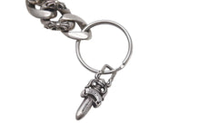 画像をギャラリービューアに読み込む, CHROME HEARTS クロムハーツ CLIP CHAIN FANCY LONG ファンシー ロングクリップ キーチェーン 8リンク ダガー 重量約85.0g 美品 中古 4c073886