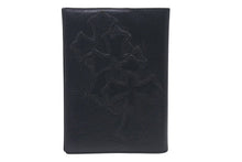 画像をギャラリービューアに読み込む, 極美品 CHROME HEARTS クロムハーツ セメタリークロスパッチ ブックカバー 3パッチ ブラック レザー エンボスロゴ 中古 4c073888