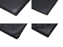 画像をギャラリービューアに読み込む, 極美品 CHROME HEARTS クロムハーツ セメタリークロスパッチ ブックカバー 3パッチ ブラック レザー エンボスロゴ 中古 4c073888